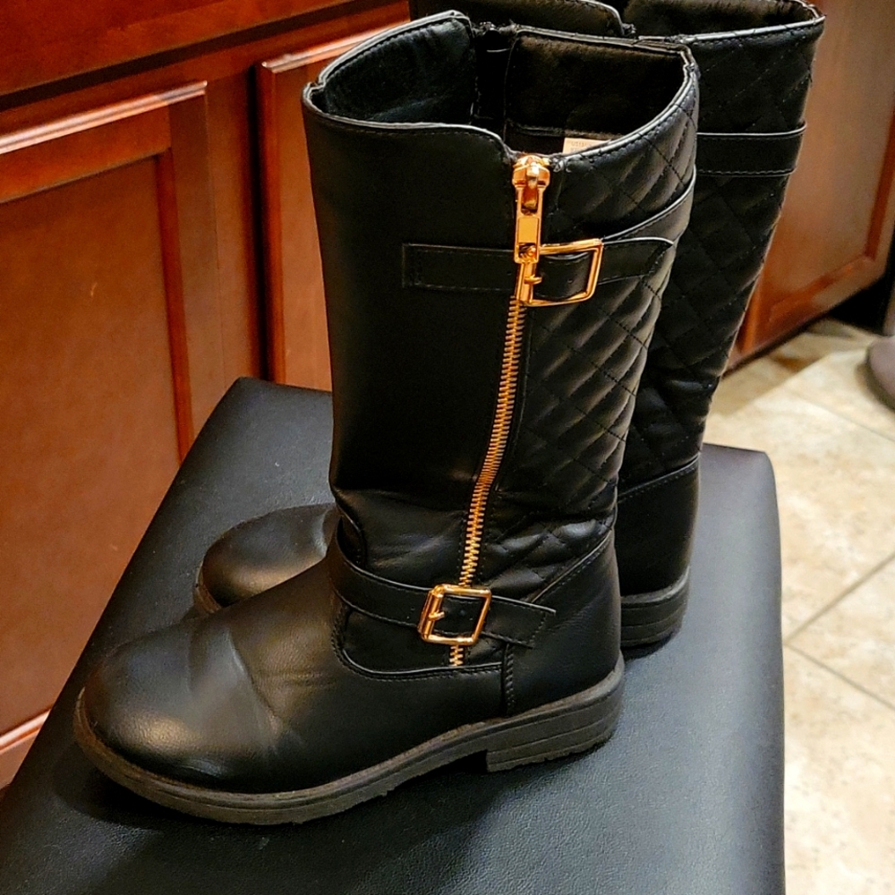 Fab Kids Size 13 Zip Black Boots